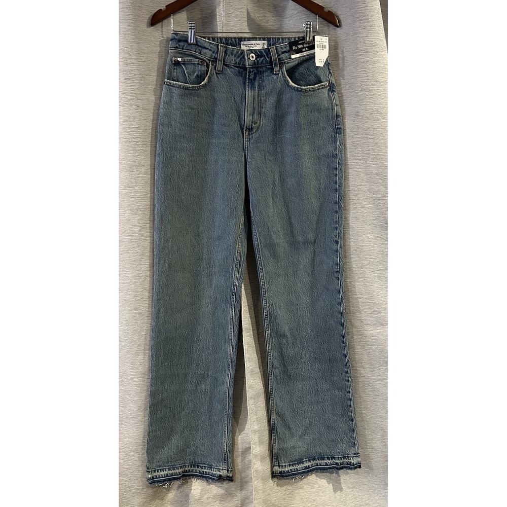 ABERCROMBIE & FITCH The 90's Straight High Rise Curve Love Jeans 28/6L NWT